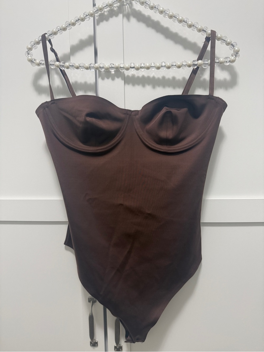 Zara Brown Underwire Bodysuit Size M